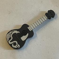 acoustic guitar black dragon (White pickguard & tan neck)